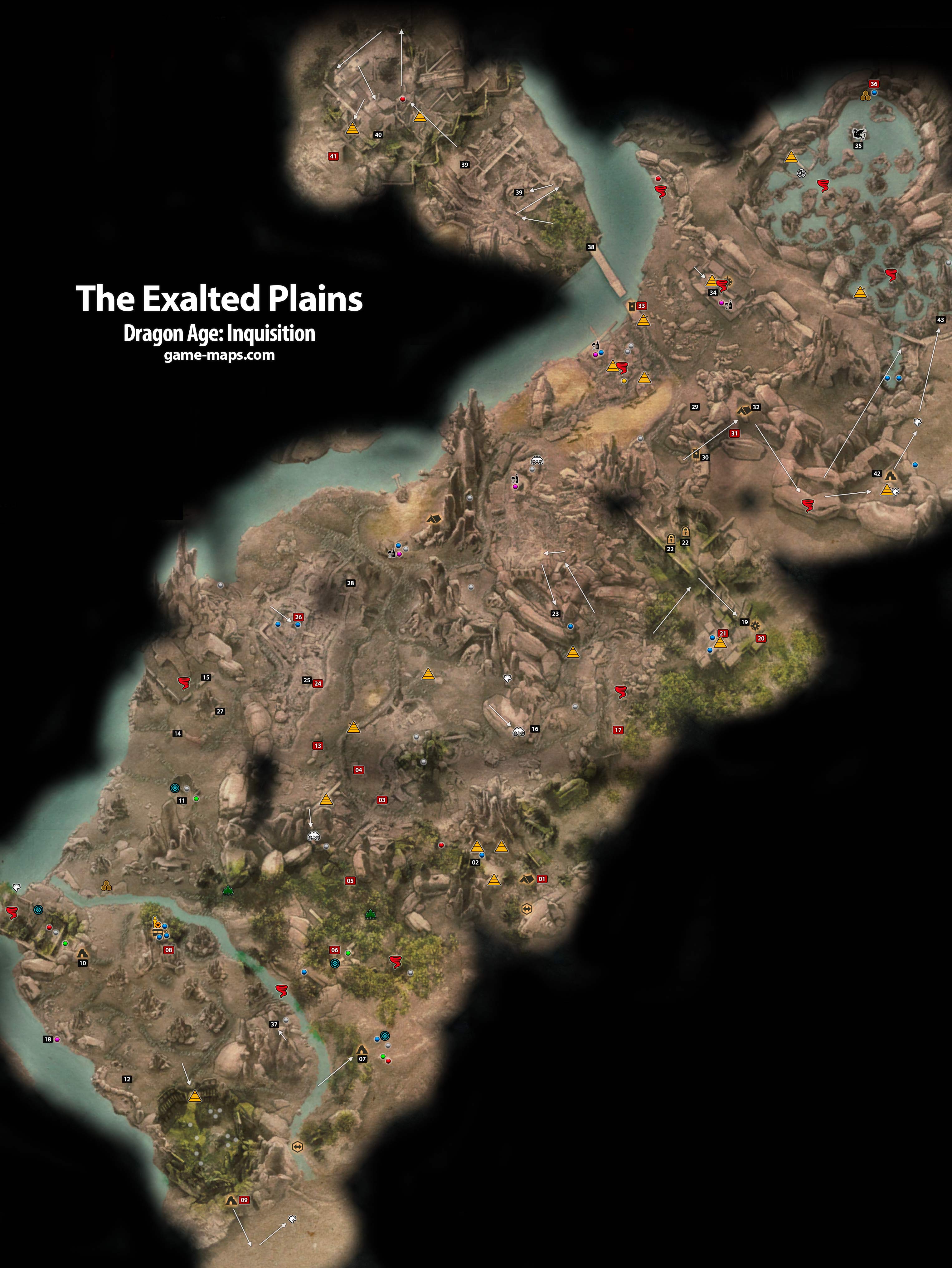 Dragon Age: Inquisition - Карта локации: Священная равнина (The Exalted